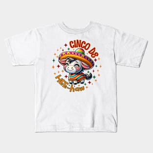 Cute Donkey Cinco de HEE-haw Kids T-Shirt